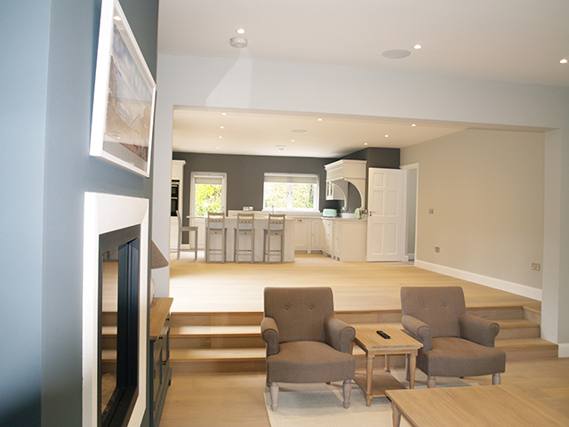 Spacious open plan living and dining area 
