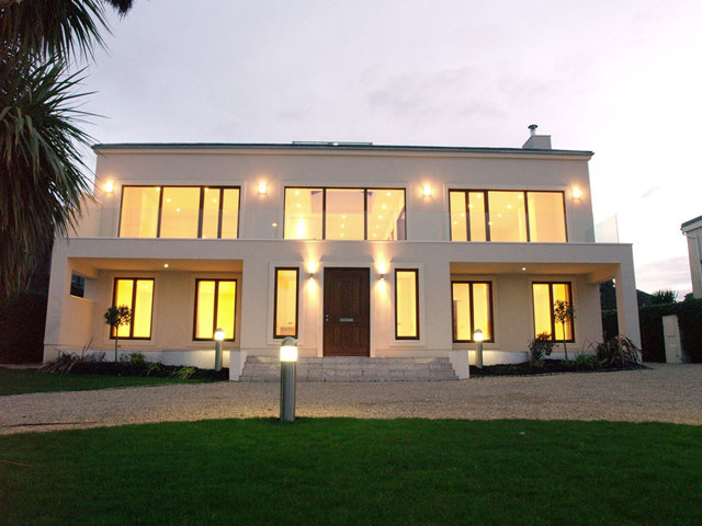 Front view - complete renovation (night)