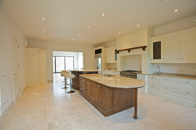 Beautiful kitchen featuring mobile drinks bar